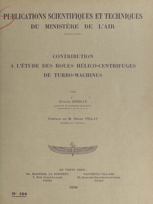 cover image of Contribution à l'étude des roues hélico-centrifuges de turbo-machines